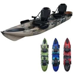 ExtaSea-Yak 385 2/1er Sit On Top Kajak Set + 2 Paddel Und Kajaksitze